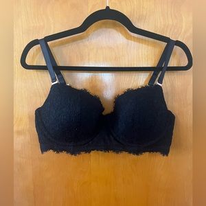 Aerie Black Lace Balconette Lightly Lined Bra